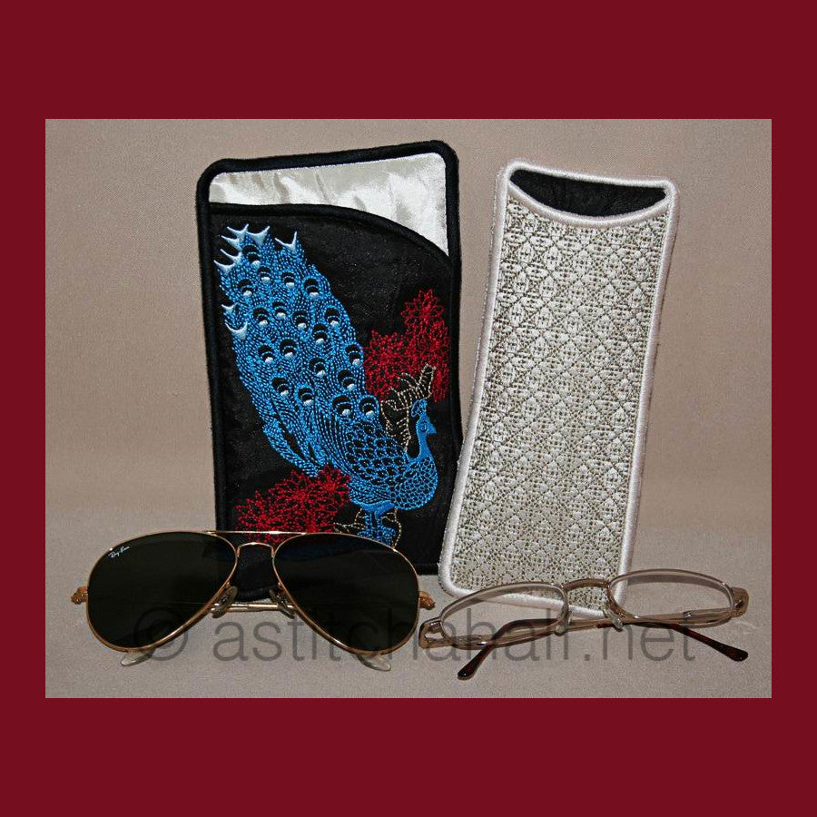 Peacock Eyeglass Cases 04 - a-stitch-a-half
