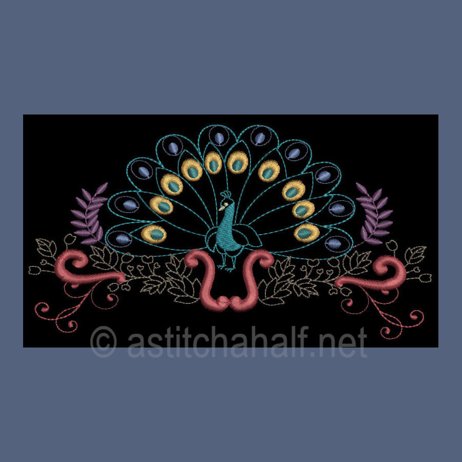 Peacock Parade 01 - a-stitch-a-half