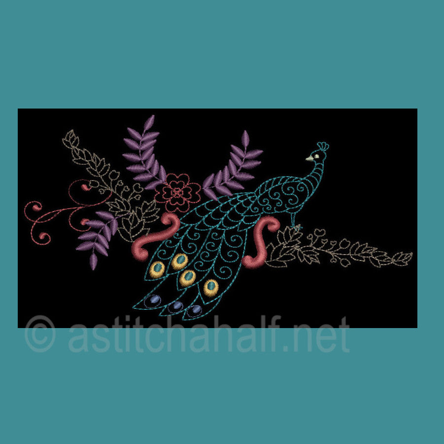 Peacock Parade 02 - a-stitch-a-half