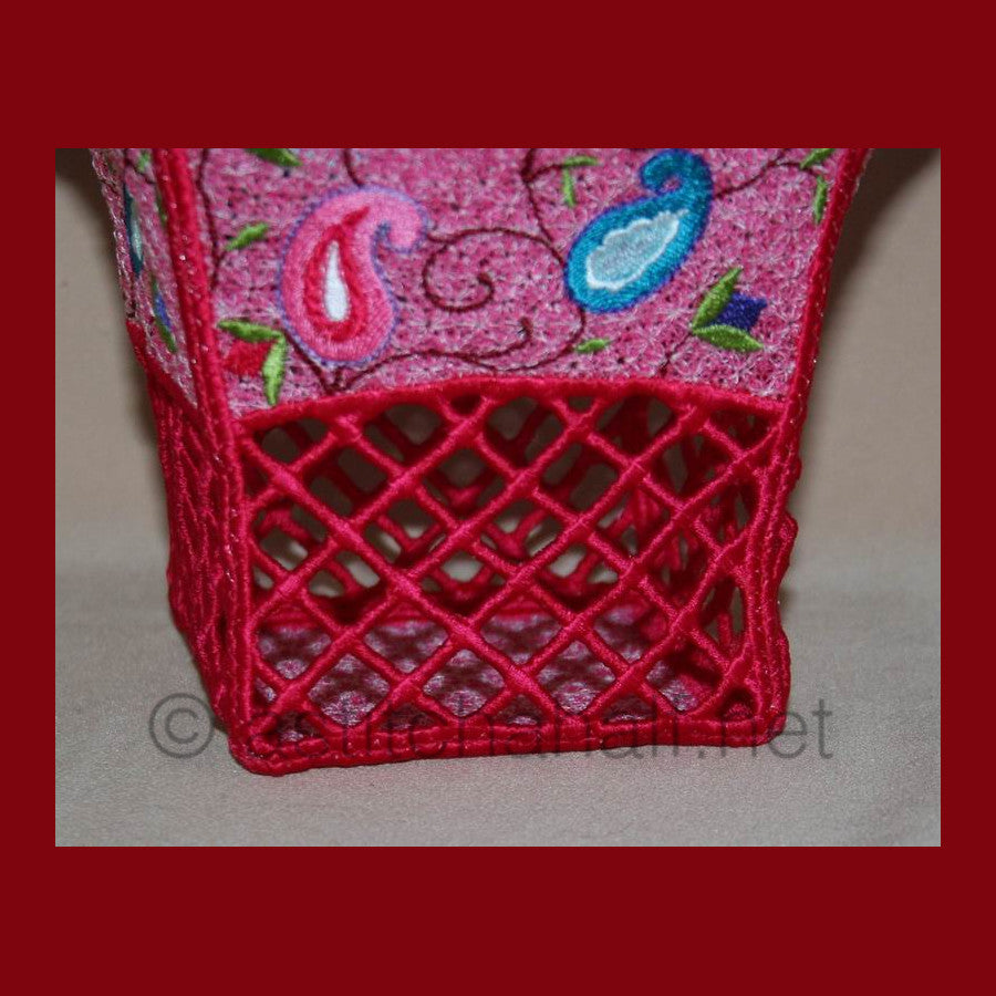 FSL Paisley Petal Baskets - a-stitch-a-half