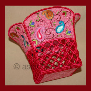 FSL Paisley Petal Baskets - a-stitch-a-half