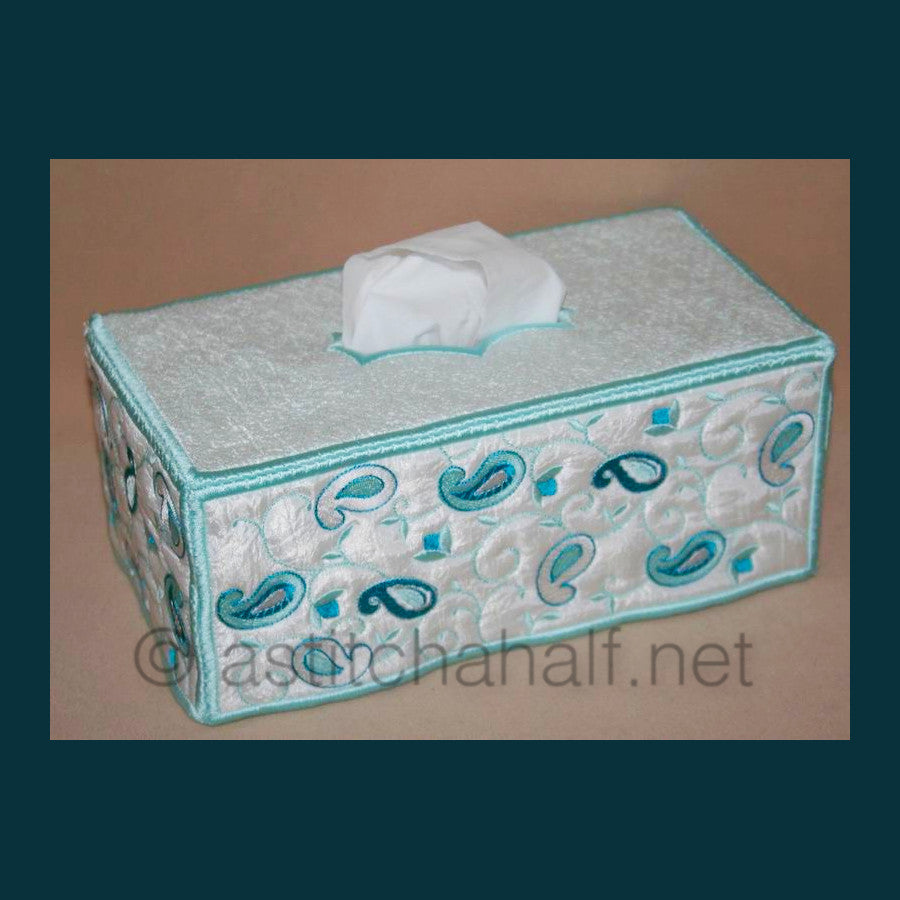 Paisley Sneezes Tissue Box Cover - a-stitch-a-half