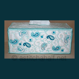 Paisley Sneezes Tissue Box Cover - a-stitch-a-half