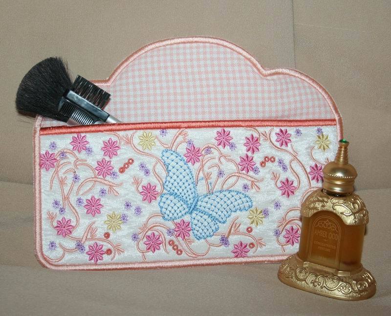 Flutterby Spring Cosmetic Case - aStitch aHalf