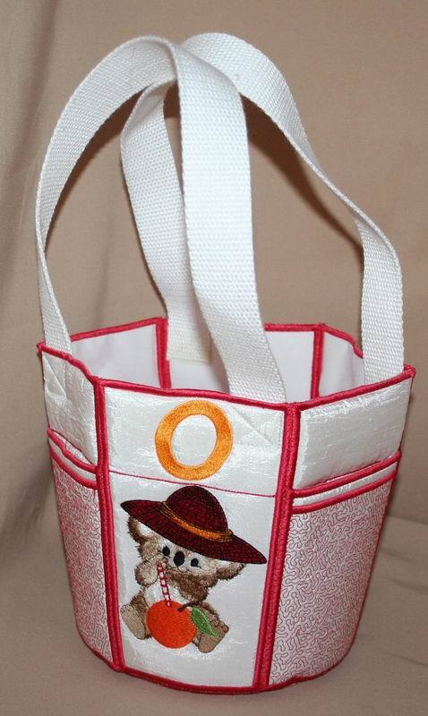 Fuzzy Bucket Tote M N O - aStitch aHalf