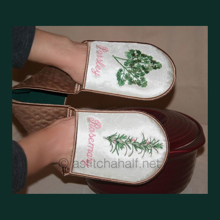 Herbs BBQ Mitts - a-stitch-a-half