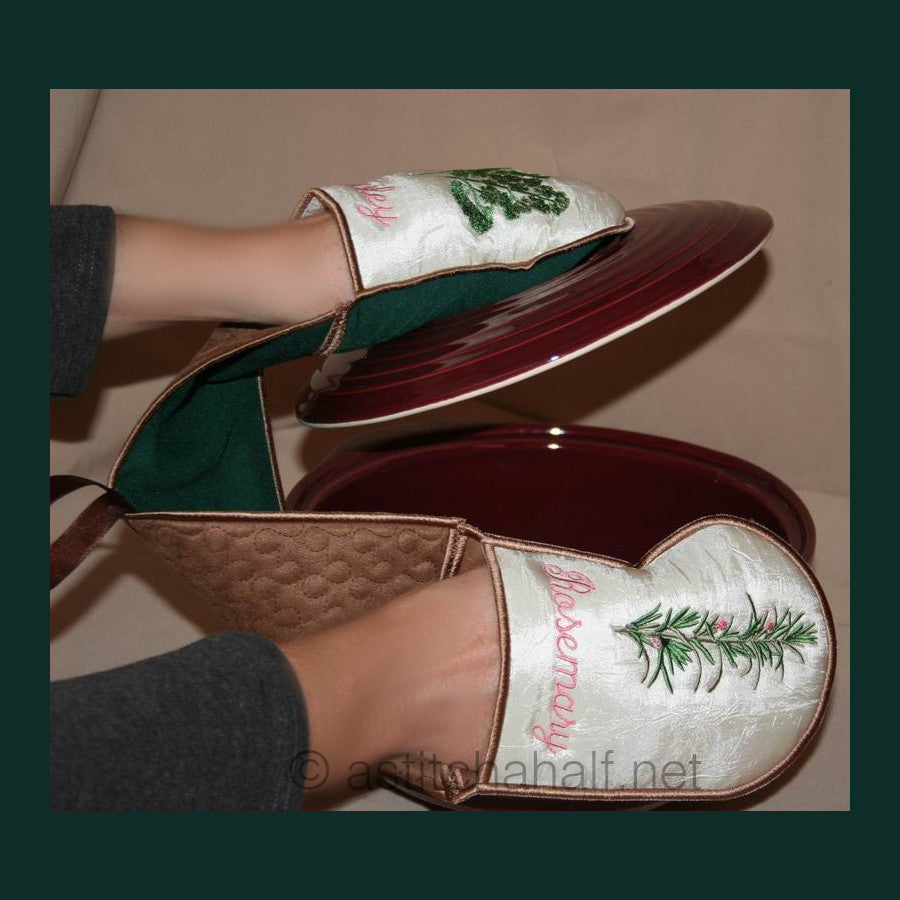 Herbs BBQ Mitts - a-stitch-a-half