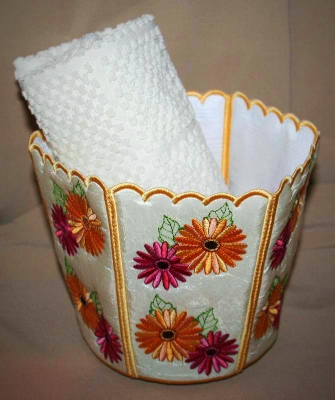 Gerbera Bucket Bin - aStitch aHalf