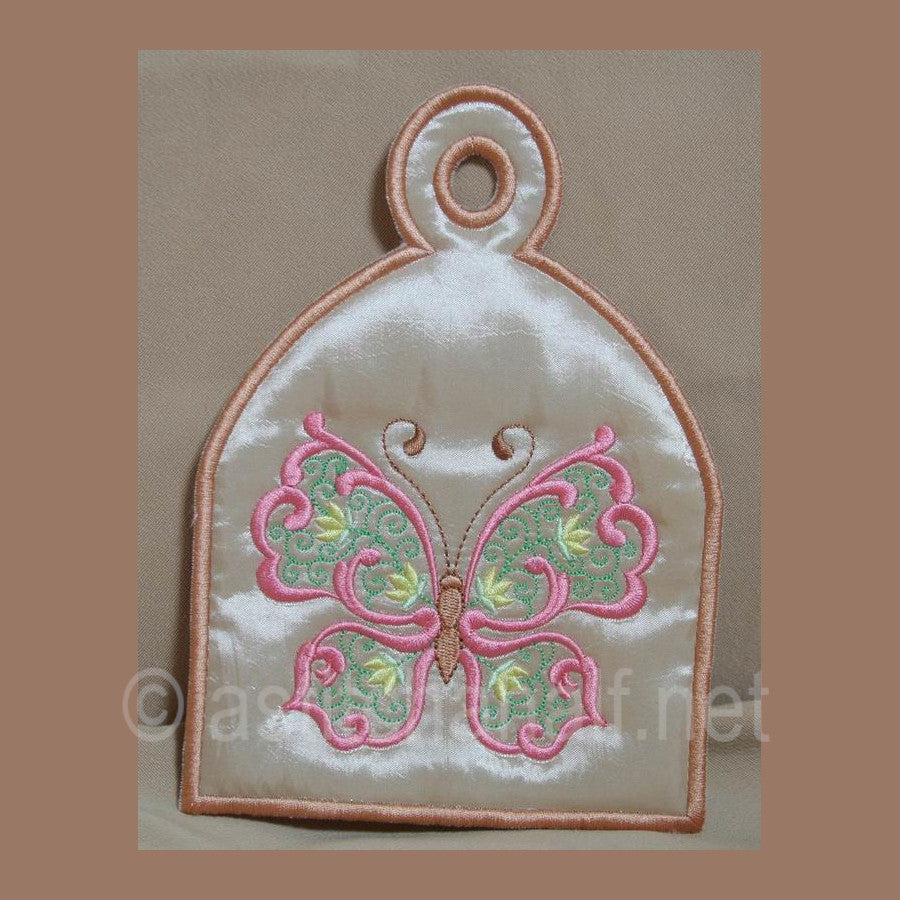Butterfly Bonanza Towel Toppers - a-stitch-a-half