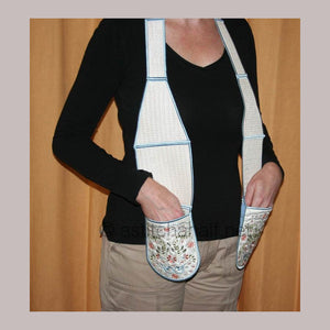 Signature Pocket Scarf and Mitts - a-stitch-a-half