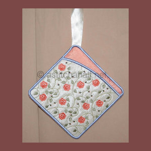 French Rose Pot Holders - a-stitch-a-half