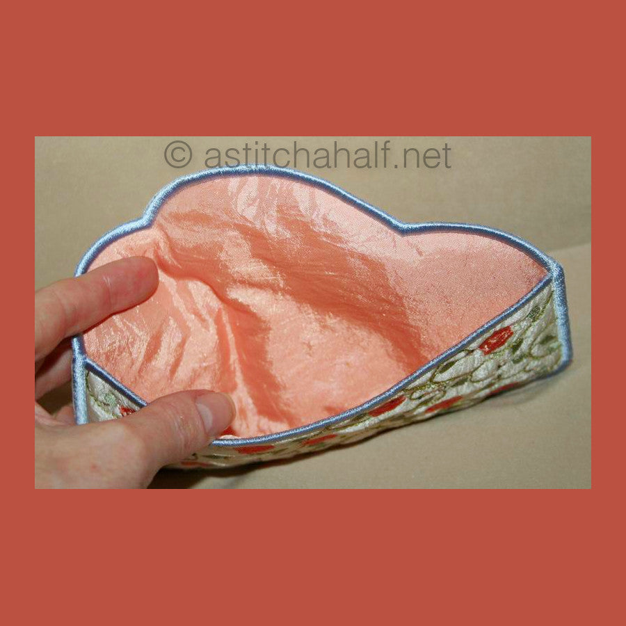 French Rose Cosmetic Bag - a-stitch-a-half