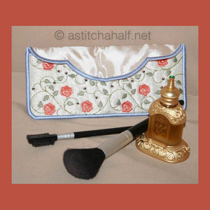 French Rose Cosmetic Bag - a-stitch-a-half