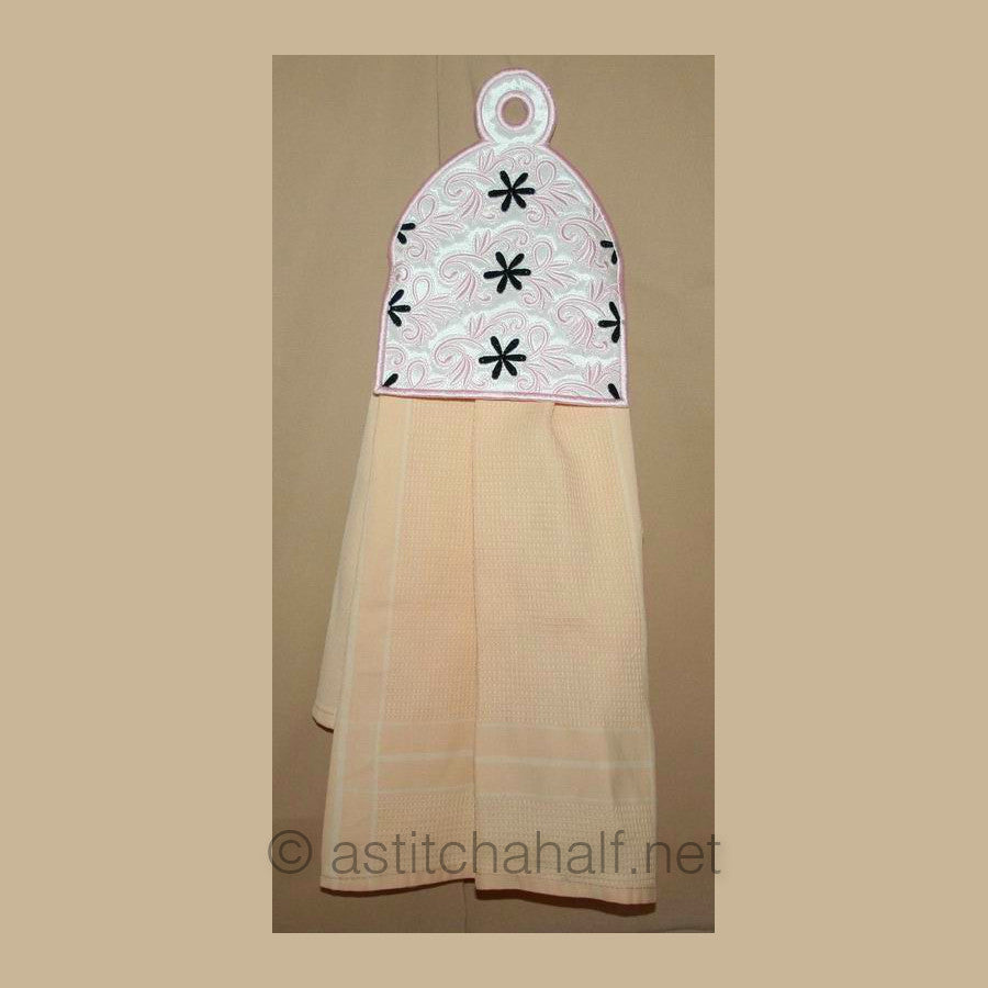 Touch of French Towel Toppers - a-stitch-a-half