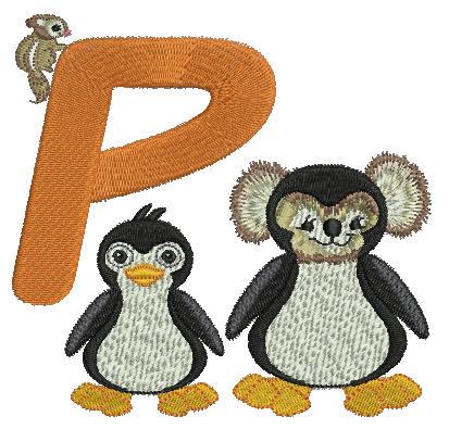 Fuzzy Letter P - aStitch aHalf