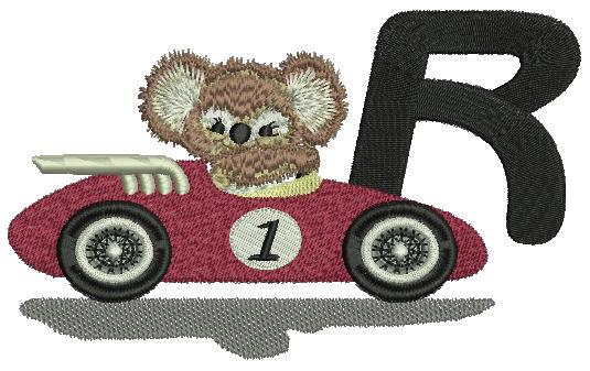 Fuzzy Letter R - aStitch aHalf