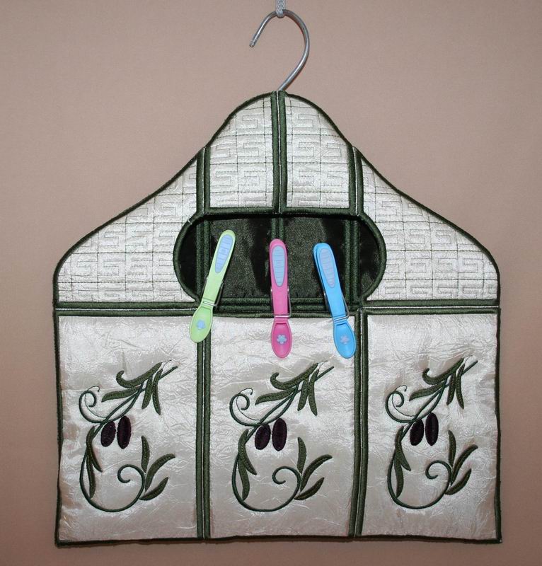 Olive Peg Bag - aStitch aHalf