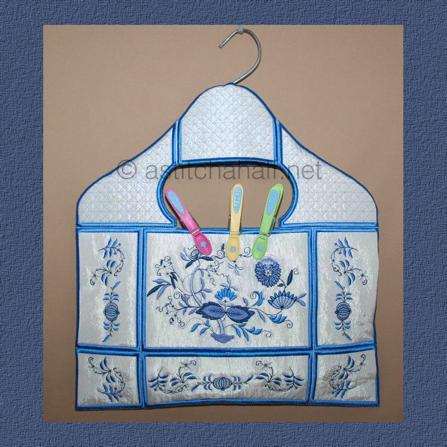 Blue Onion Peg Basket - a-stitch-a-half