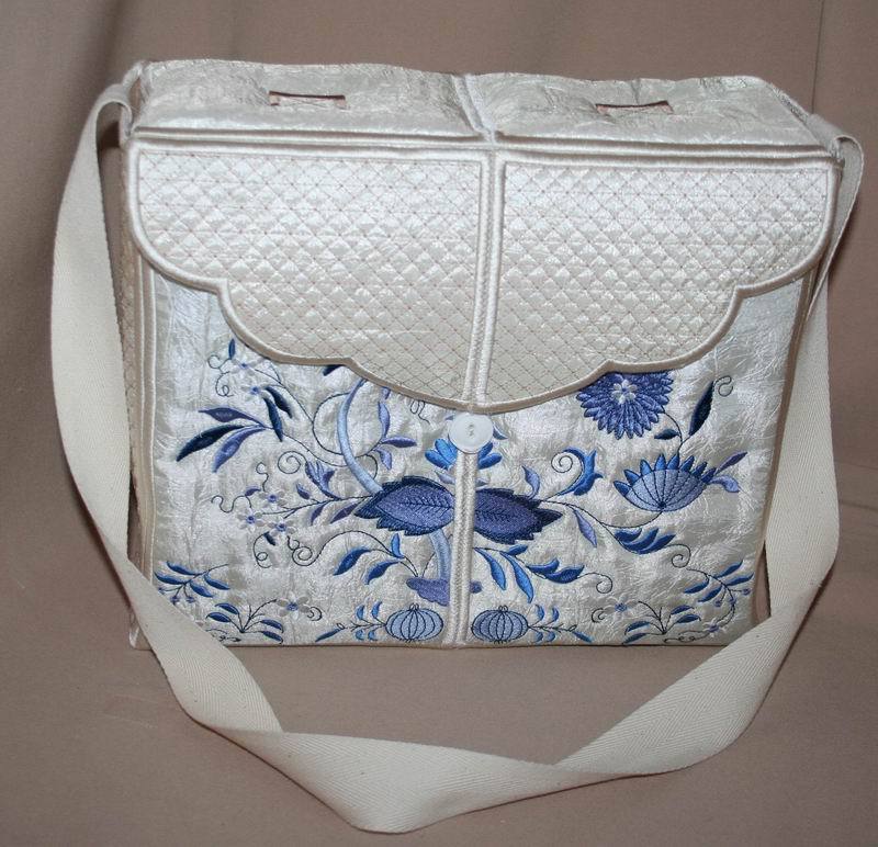 Blue Onion Tote Bag - aStitch aHalf