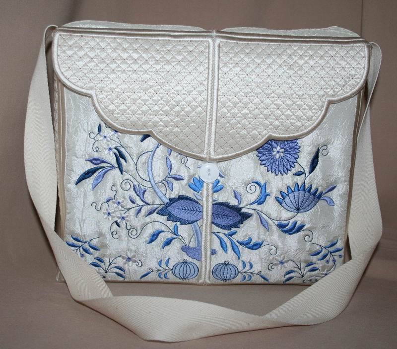 Blue Onion Tote Bag - aStitch aHalf