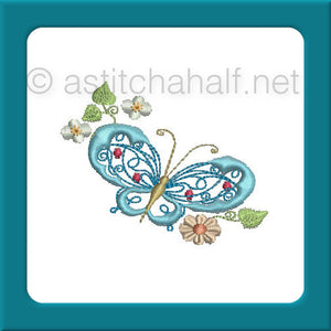 Butterfly Blue Combo - a-stitch-a-half