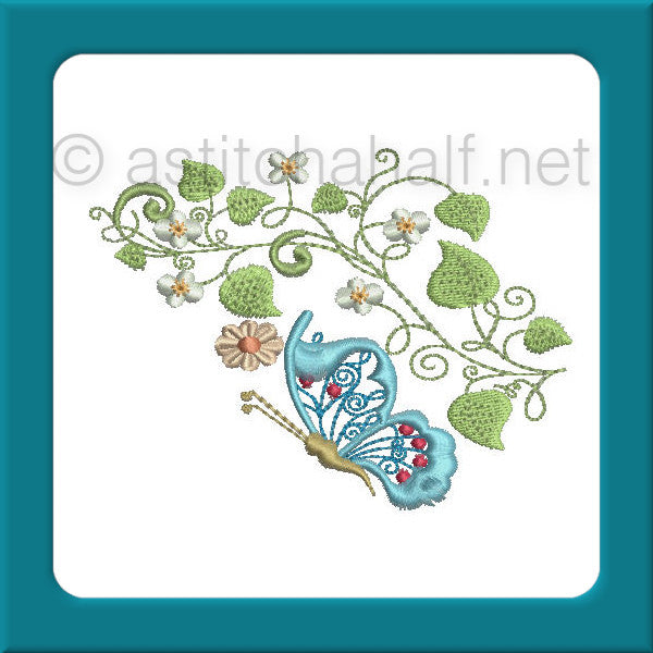 Butterfly Blue Combo - a-stitch-a-half