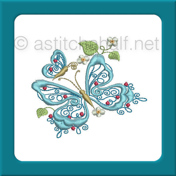 Butterfly Blue Combo - a-stitch-a-half