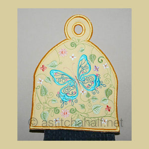Butterfly Blue Towel Toppers