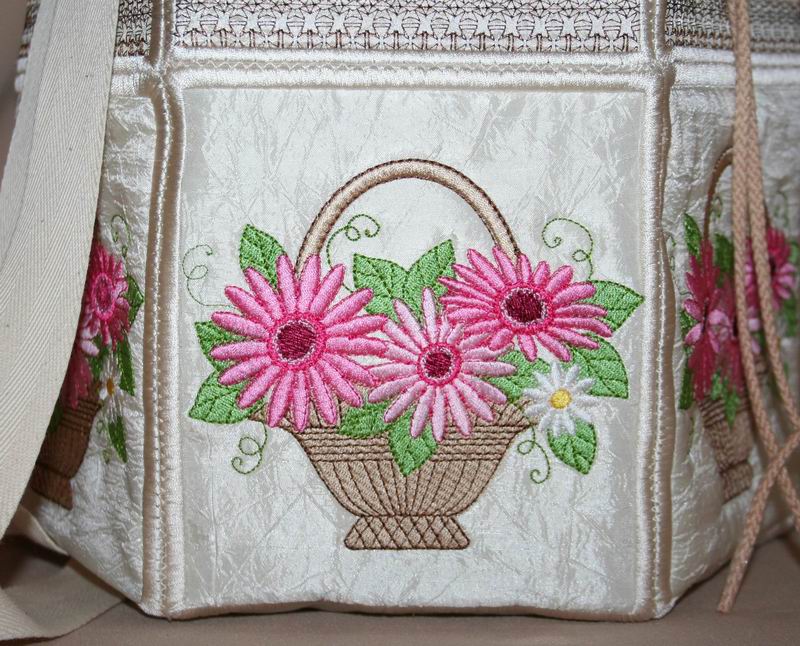 Gerbera Bouquet Back Pack - a-stitch-a-half