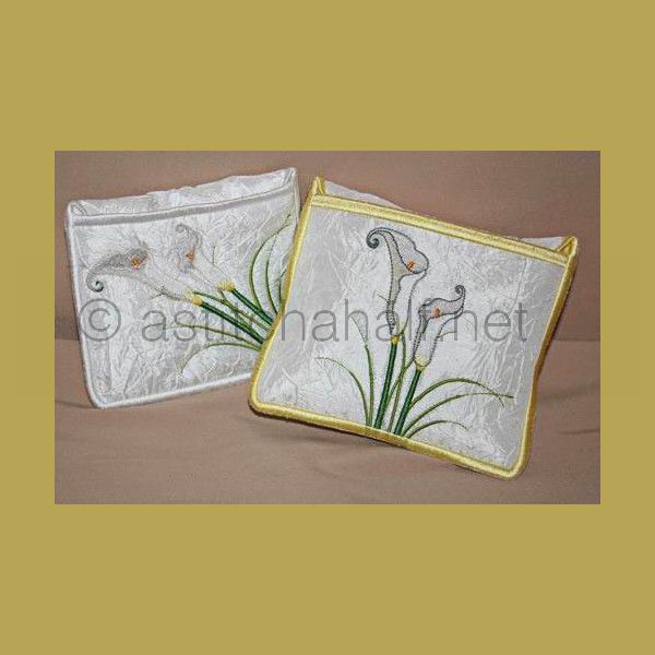 Calla Lily Mini Manicure Bags - a-stitch-a-half