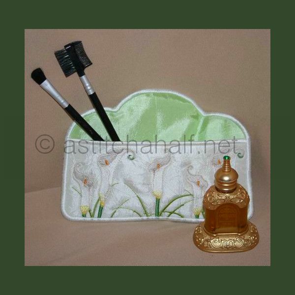 Calla Lillies Cosmetic Bag - a-stitch-a-half