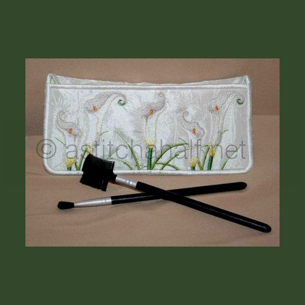 Calla Lillies Cosmetic Bag - a-stitch-a-half