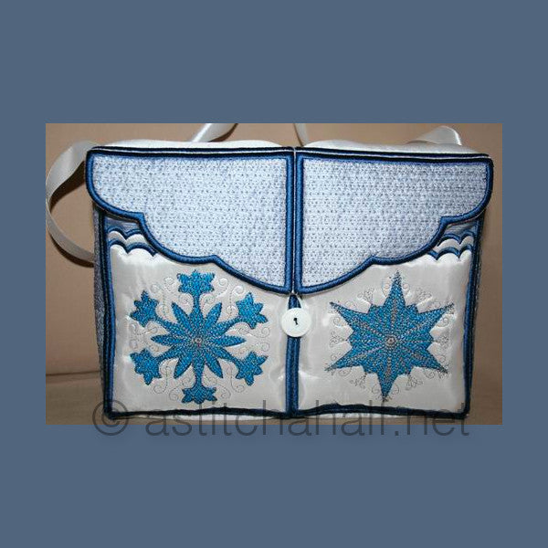 Luminous Snow Crystals Tote Bag - a-stitch-a-half