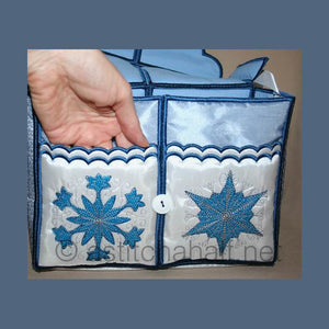 Luminous Snow Crystals Tote Bag - a-stitch-a-half