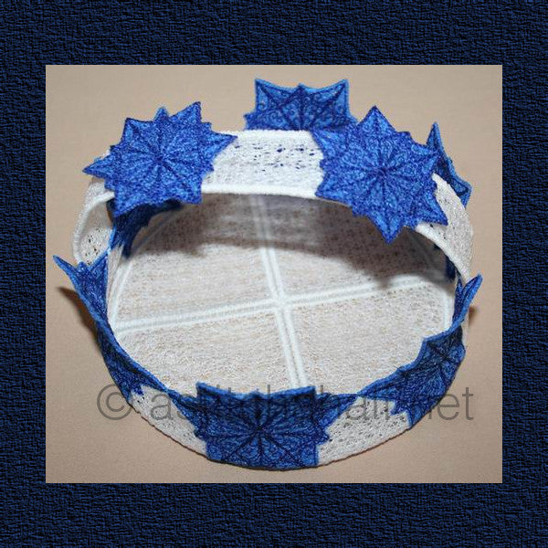 Snowflake Freestanding Lace Baskets - a-stitch-a-half