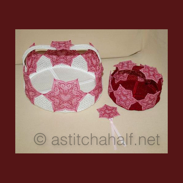 Snow Flower Freestanding Lace Baskets - a-stitch-a-half