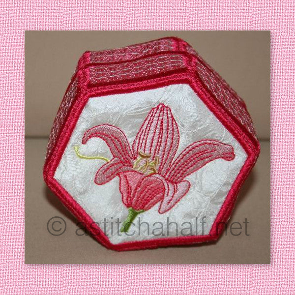 Tiger Lily Trinket Box 04 - a-stitch-a-half