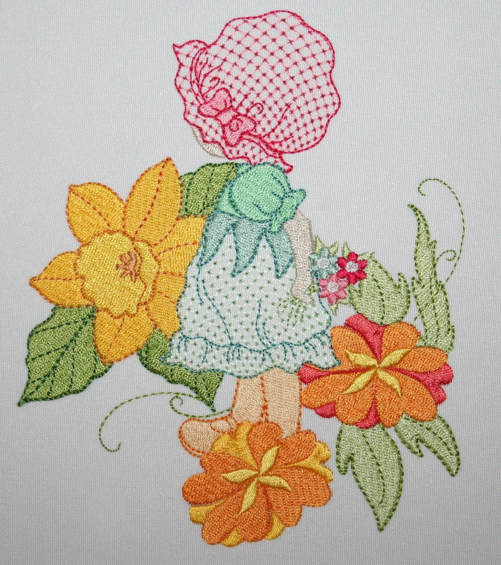 Bonnet Becky in Spring - aStitch aHalf