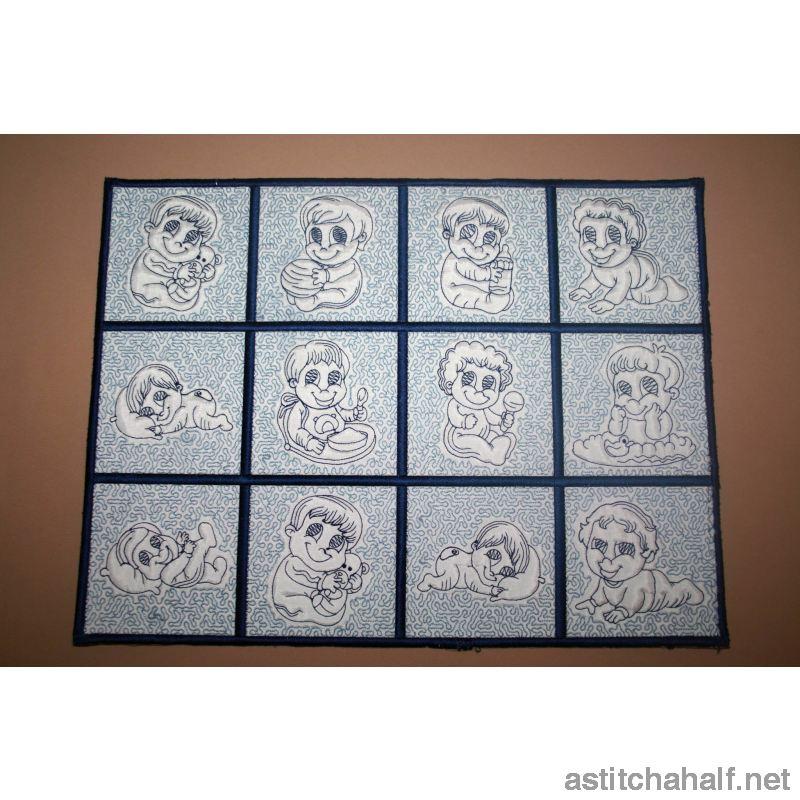 Babies Trapunto - aStitch aHalf