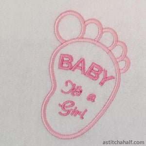 Baby Boy and Girl - aStitch aHalf