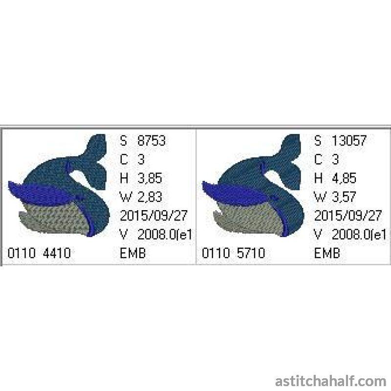 Baby Whale - aStitch aHalf