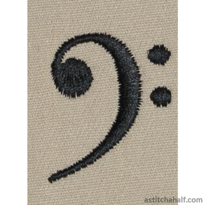 Bass Clef - aStitch aHalf
