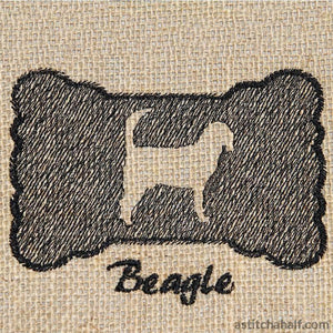 Beagle Dog Silhouette - aStitch aHalf
