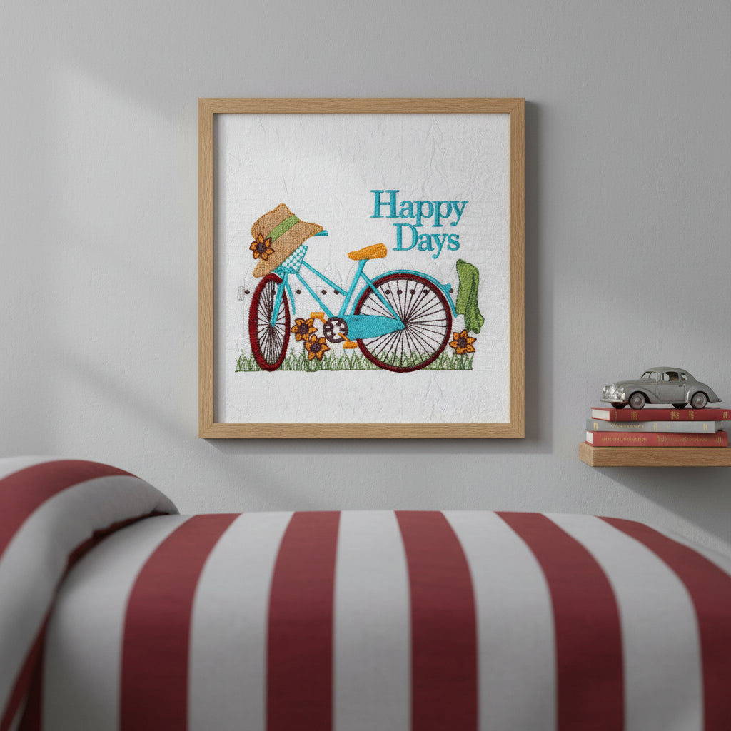 Bicycle Fun Happy Days - aStitch aHalf