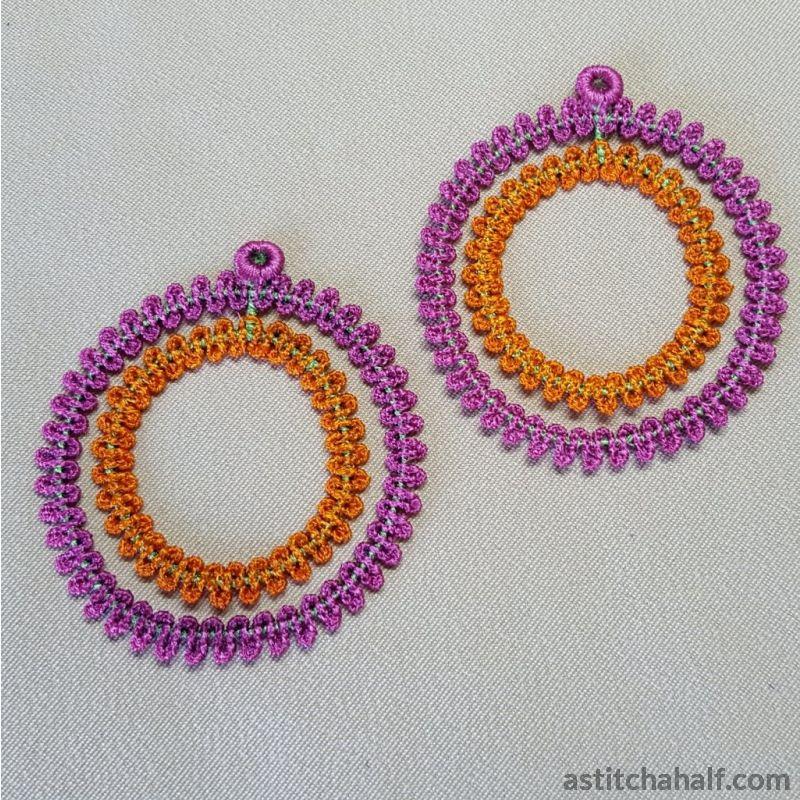 Big Hoop Freestanding Lace Earrings - aStitch aHalf