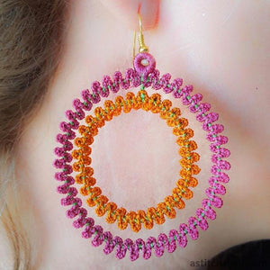 Big Hoop Freestanding Lace Earrings - aStitch aHalf