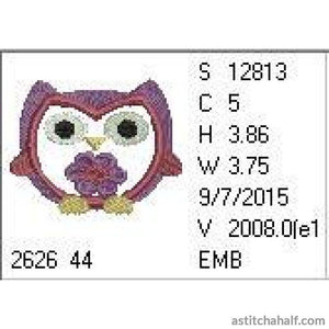 Blossom Owl - aStitch aHalf