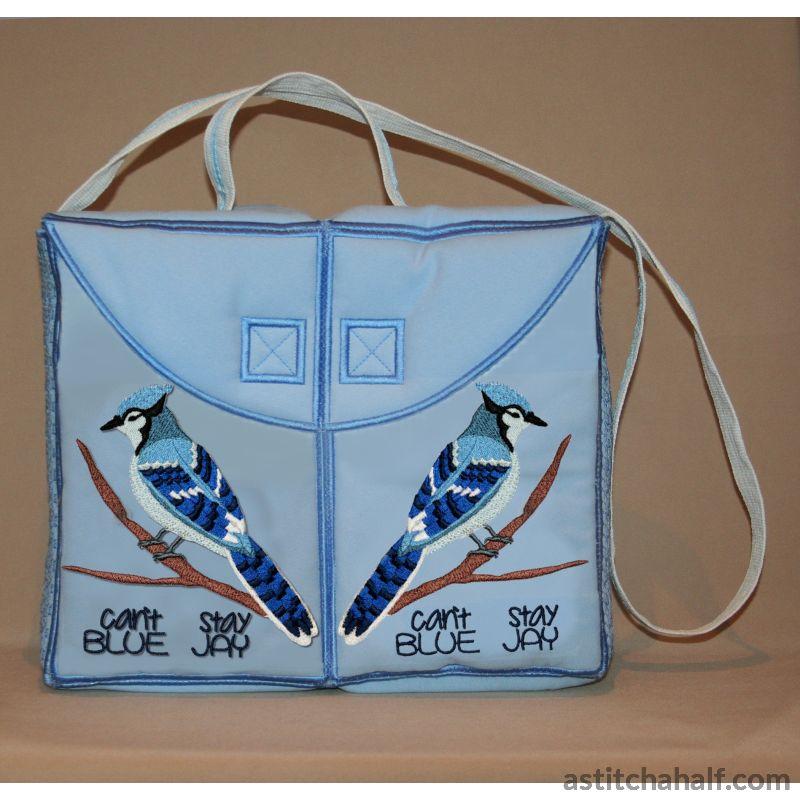 Blue Jay Tote Bag - aStitch aHalf