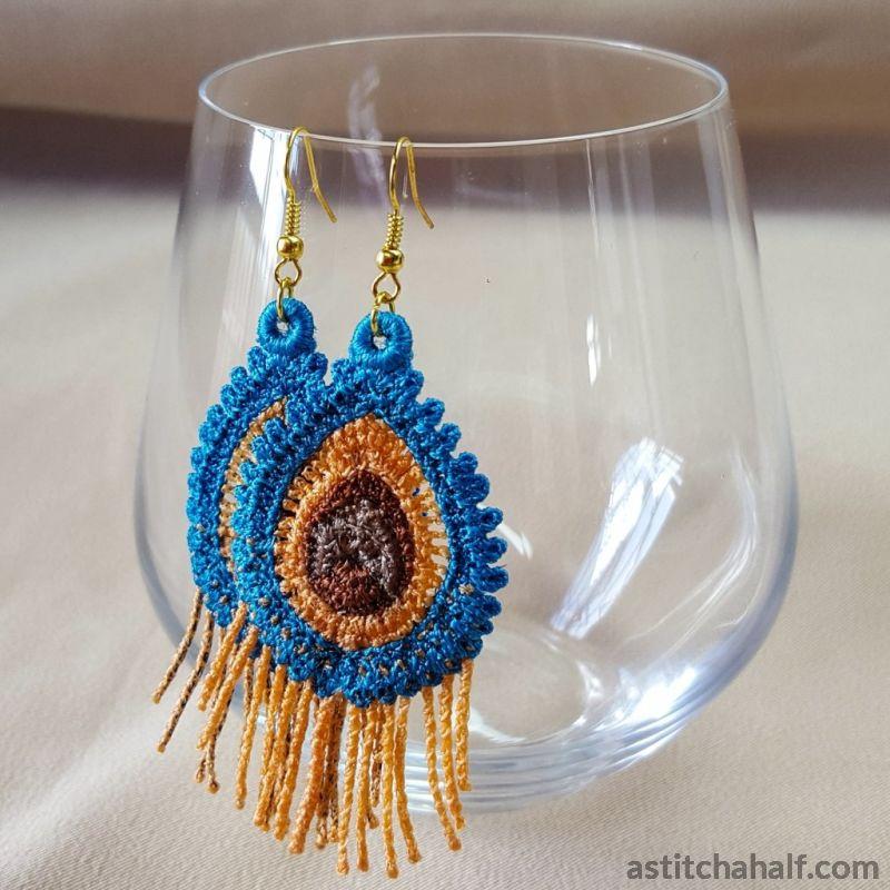 Boho Chic Feathery Freestanding Lace Earrings - aStitch aHalf