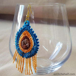 Boho Chic Feathery Freestanding Lace Earrings - aStitch aHalf